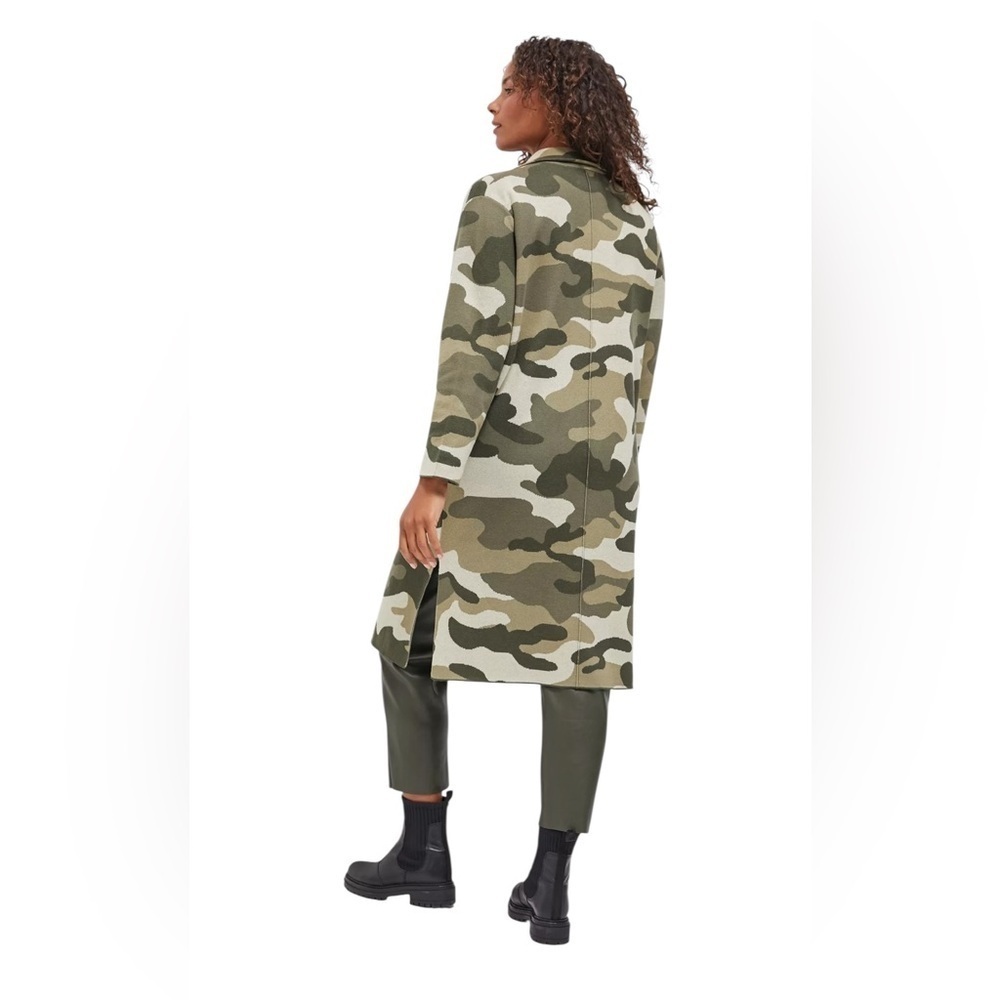 Maeve by Anthropologie Kieran Camo Open Front Long Knit Cardigan Sweater Coat XS - Picture 12 of 16